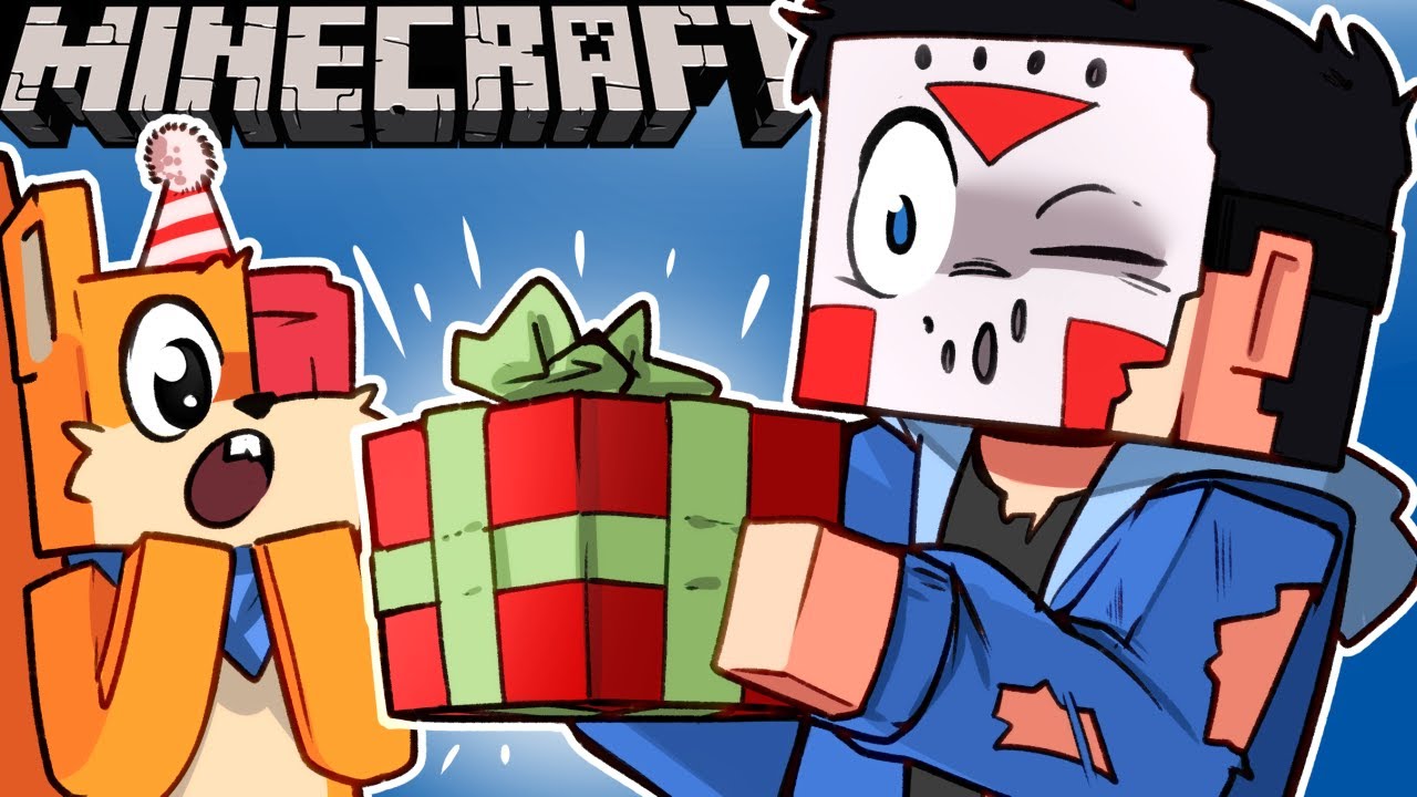I GAVE THE BEST PRESENT EVER?!?!.. DEADSQUIRREL'S BIRTHDAY ON MINECRAFT!!! -  Ep. 11!