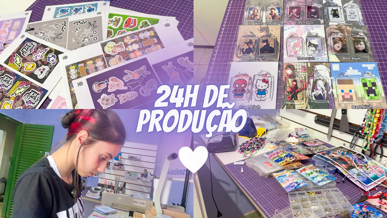 ROTINA DE 24H DE PRODUÇÃO - itens para loja + estoque para final de ano.