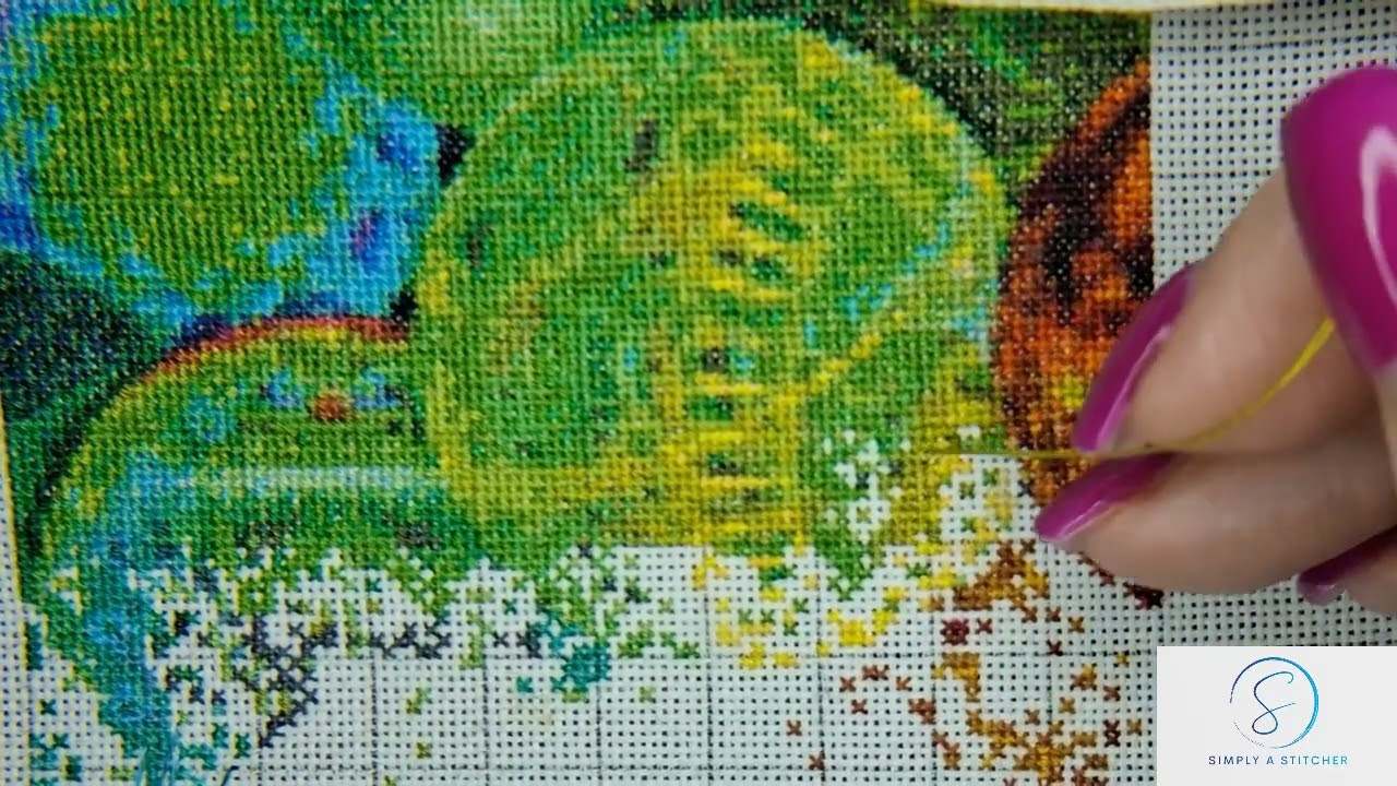 Flosstube #stitchwithme  #5/2026 #chat Cosmic Marbles Aimee Stewart #haed