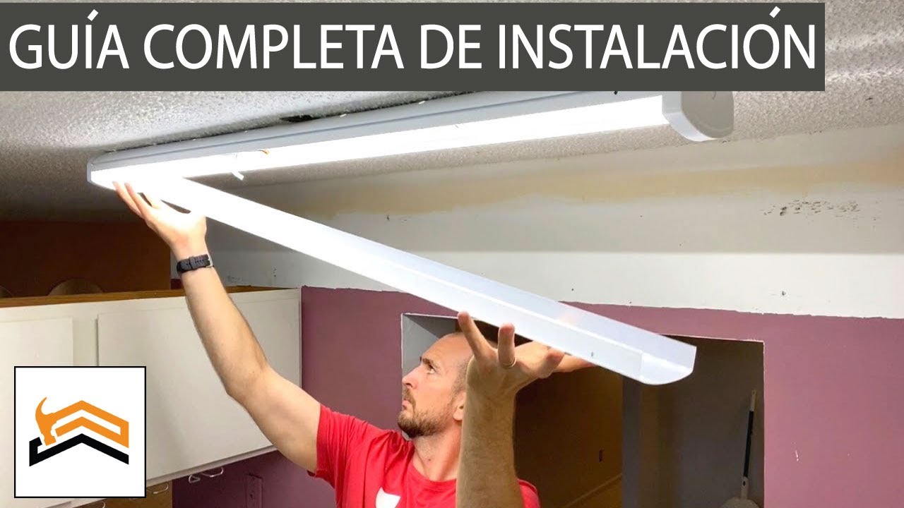 Cómo Instalar Una Nueva Lámpara Led De Techo Para Cocina | Montaje Empotrado De 4 Pies