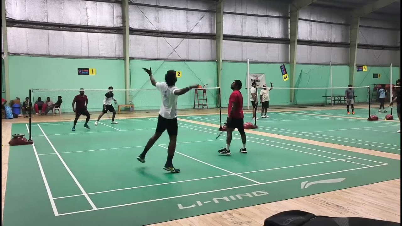 Just a guy and a racket, trying his best.