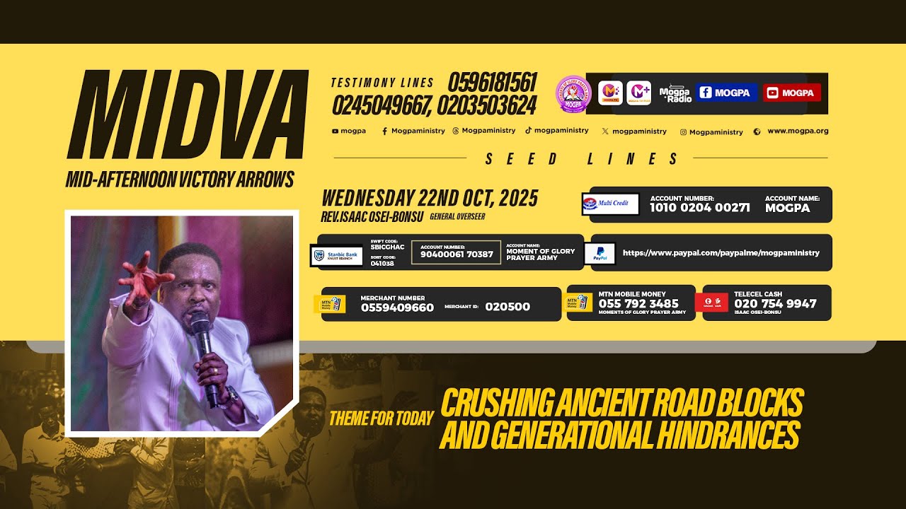CRUSHING ANCIENT ROADBLOCKS AND HINDRANCES || MIDVA WITH REV OB || 22 - 10 - 2025