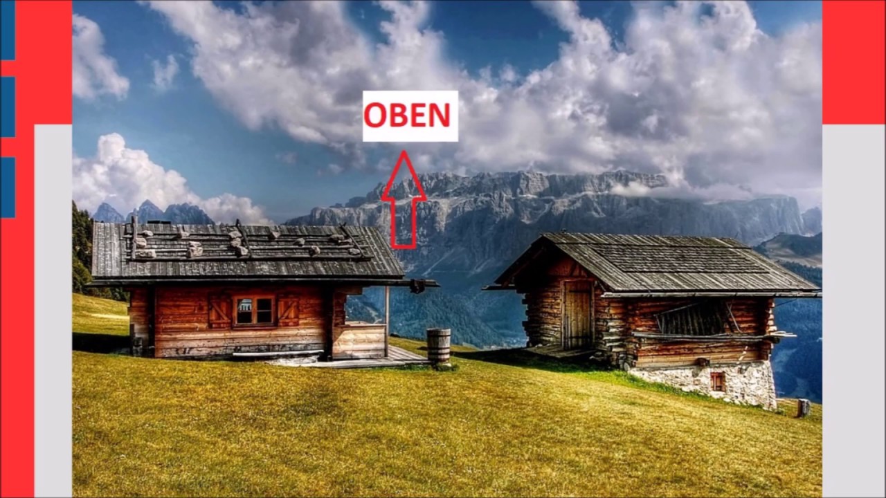 La description d'image en Allemand -  I) L'orientation