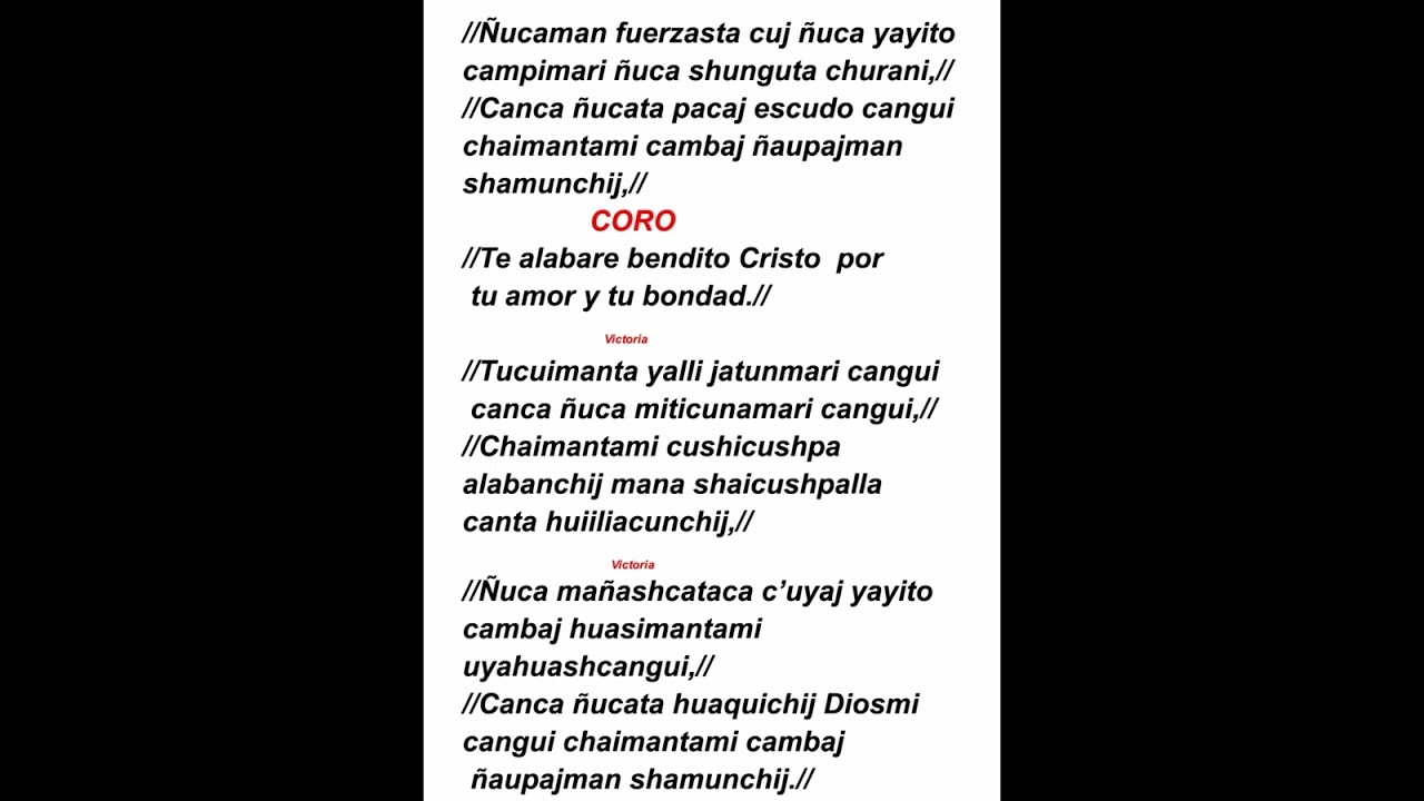 Ñucaman Fuerzasta Cuj Ñuca Yayito(Coro doce Tribus) ♥️♥️🙏