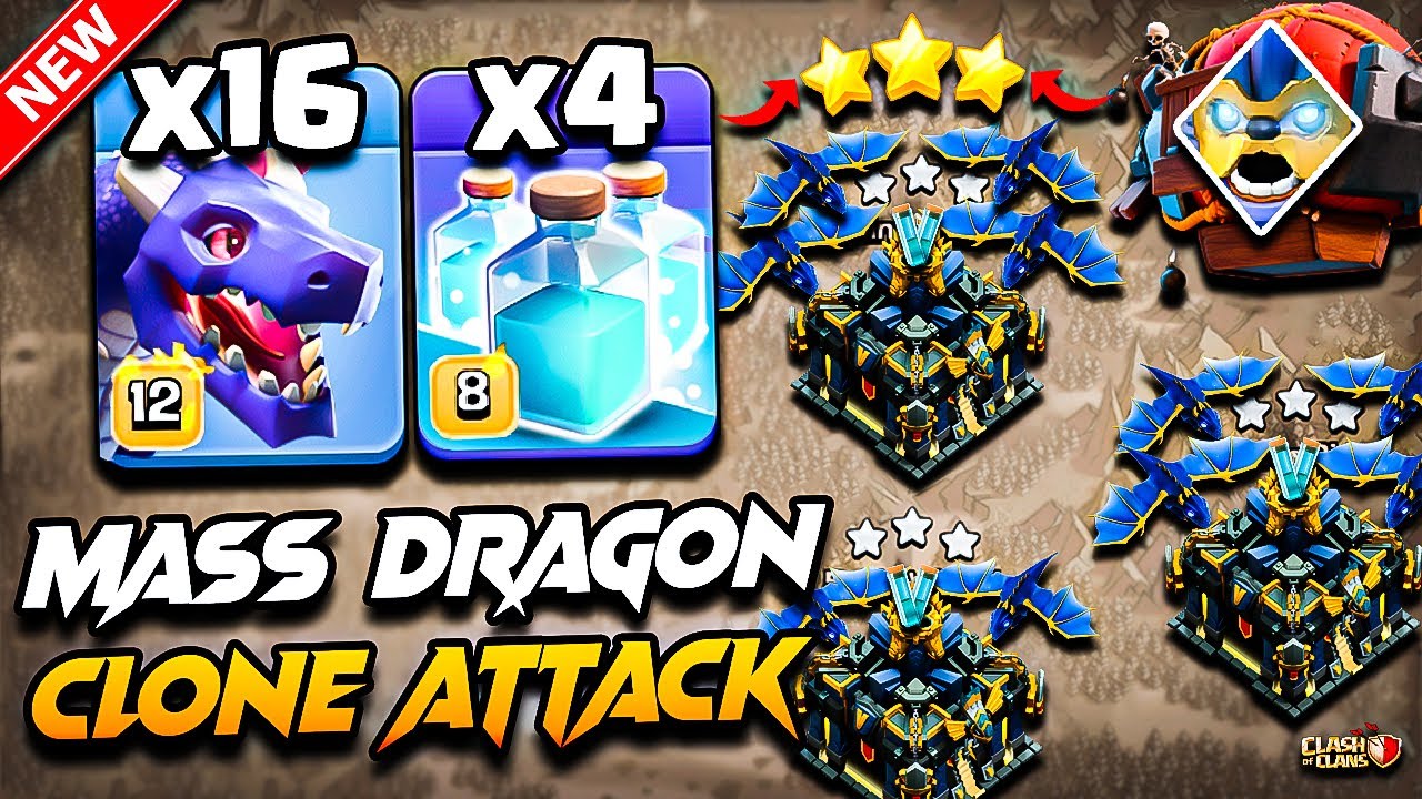 Best TH17 Attack Strategy With DRAGON 2025 | TH17 DRAGON Attack With CLONE | Town Hall 17 Attack COC