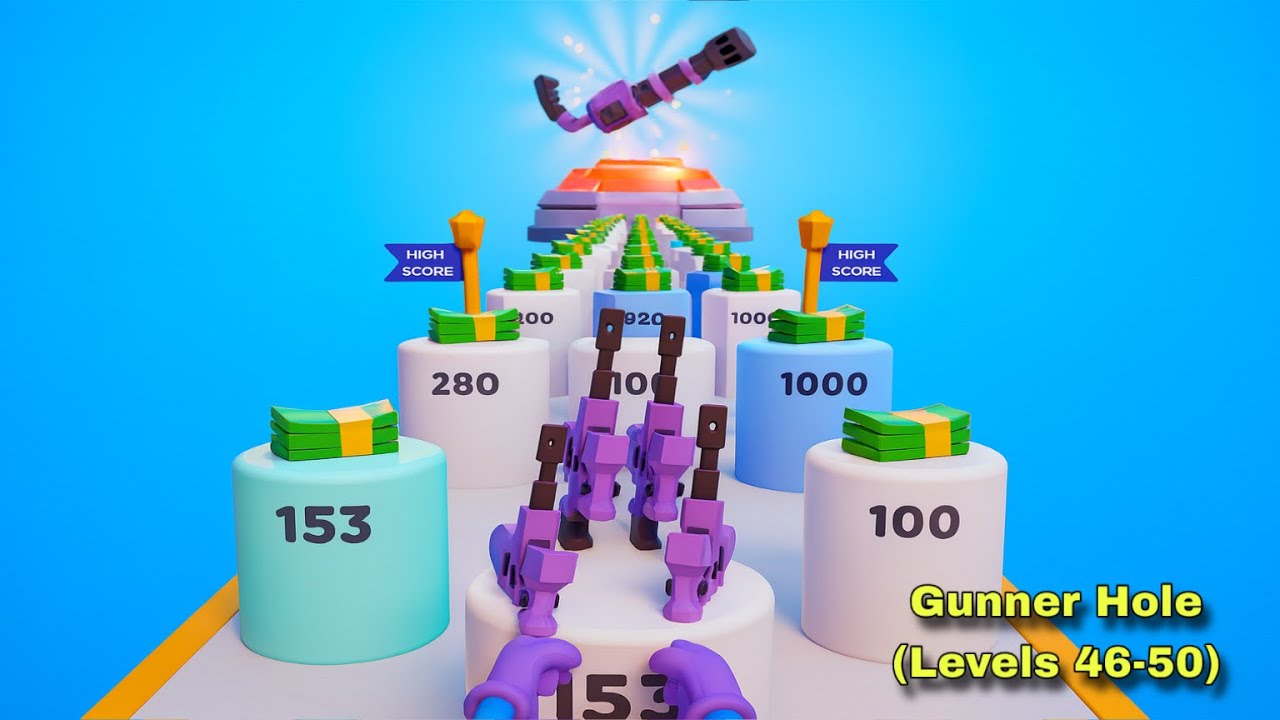 Gunner Hole - All Levels Gameplay Pop Pi (Levels 46-50)