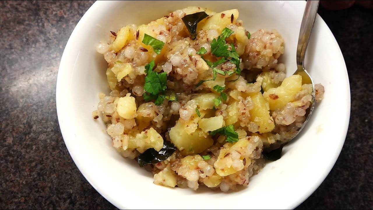 Sabudana Khichdi Fasting Recipe (Sago / Tapioca Pearls Khichdi) Gujarati Vegetarian Navratri Recipe