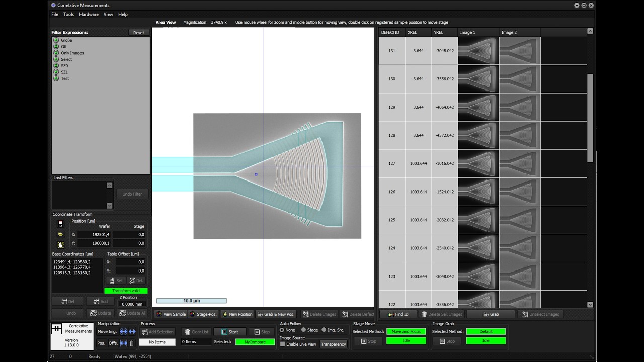 CorrMeas Tutorial: Automated Imaging with a Scanning Electron Microscope utilizing GDS II layouts