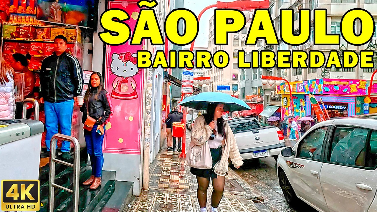 SÃO PAULO: Tour Virtual pelo Bairro Liberdade | Caminhada 4K HDR 60fps
