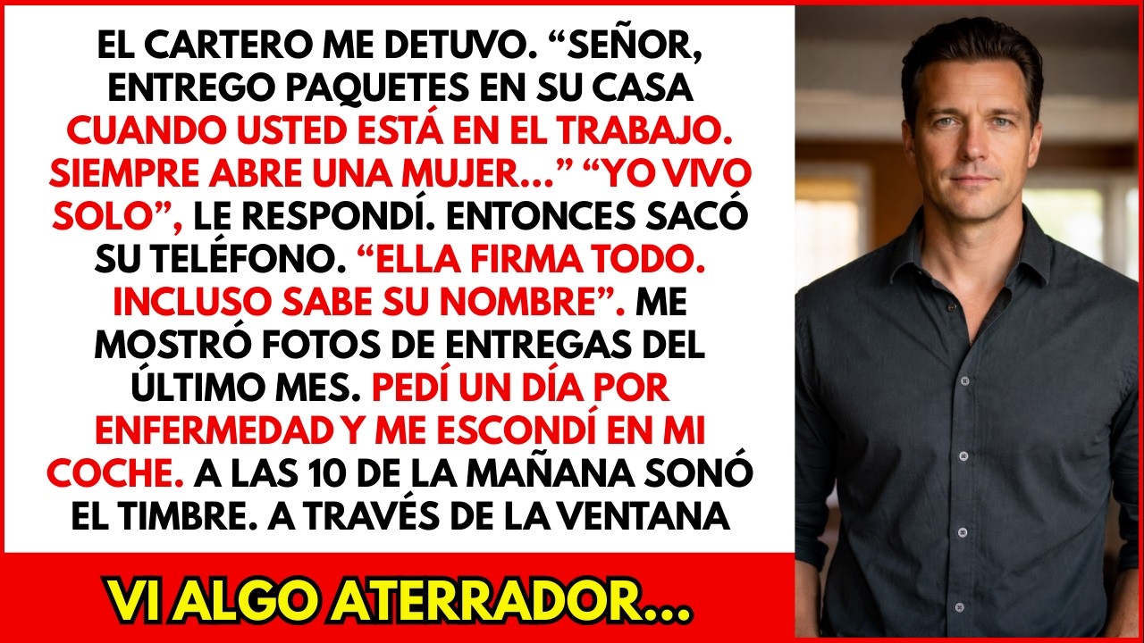 Mi cartero dice que una mujer abre la puerta de mi casa cuando estoy en el trabajo pero yo vivo solo