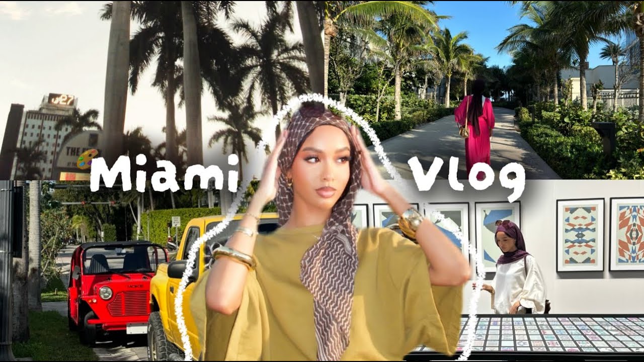 MIAMI VLOG 🌴🖤✨ (Trip prep, Faded dark spots, Art basel events, car convos, took sauurr many pics)