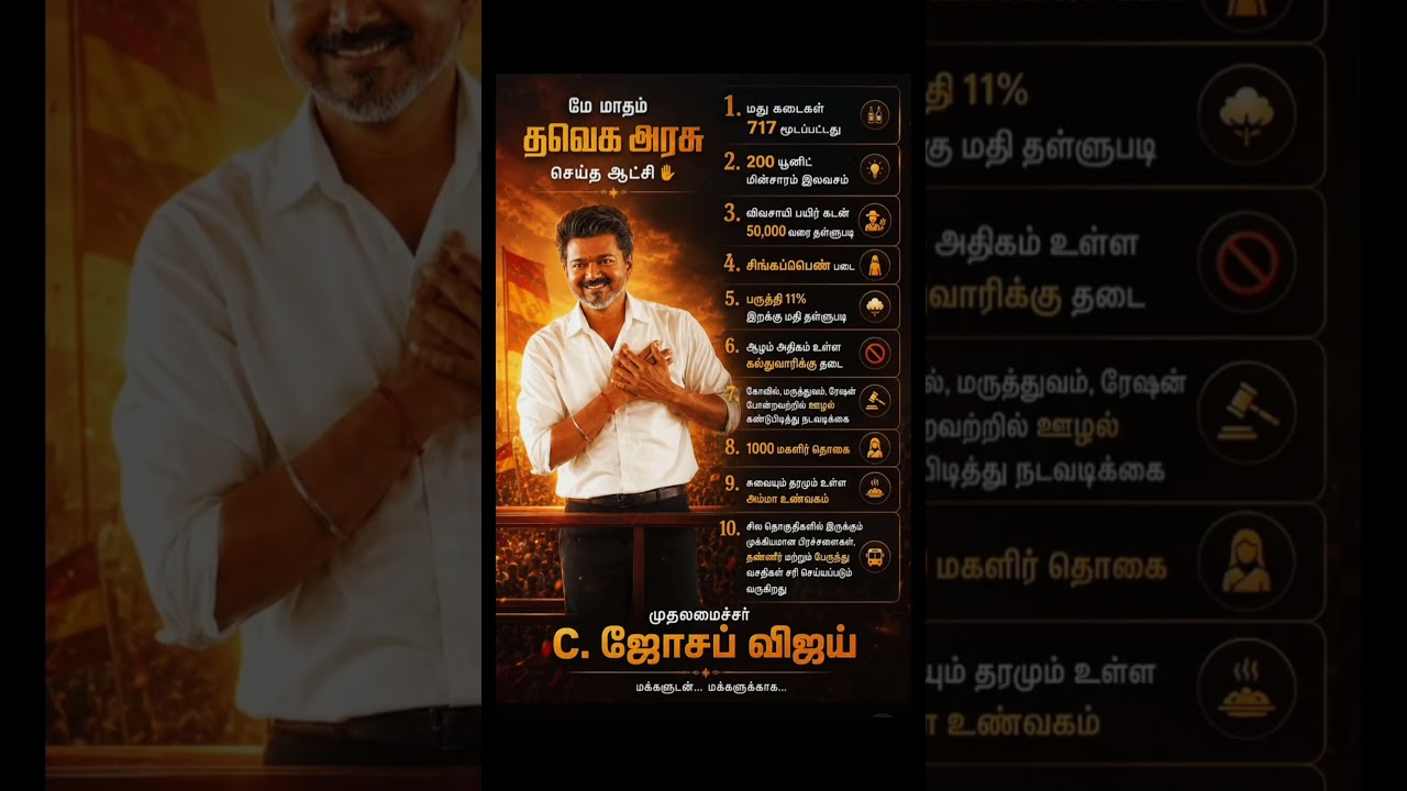 தவெக அரசு செய்த ஆட்சி? 💥 CM C. Joseph Vijay | TVK 10 Points Analysis #tamilnews #news #breakingnews