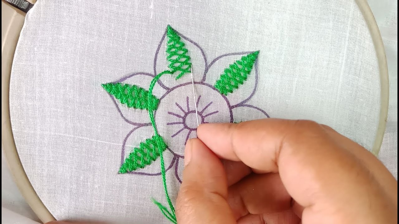 Easy Flower Hand Embroidery Designs for Beginners,Watch the Needle Thread Magic,সহজে ফুল সেলাই করুন