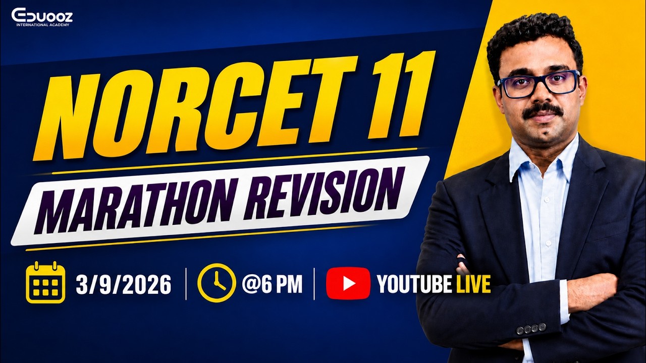 NORCET 11 Marathon Revision | Complete Exam-Focused Revision 🚀 |  Eduooz Academy