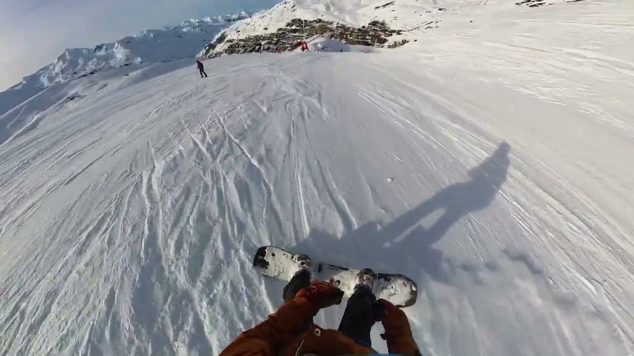 Snowboarding 3 Valleys 2024 - Cascades run
