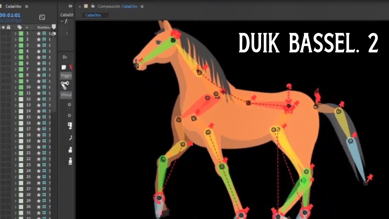 Duik Bassel.2 - Rigging & Animación Caballo en after effects Tutorial - Parte 01