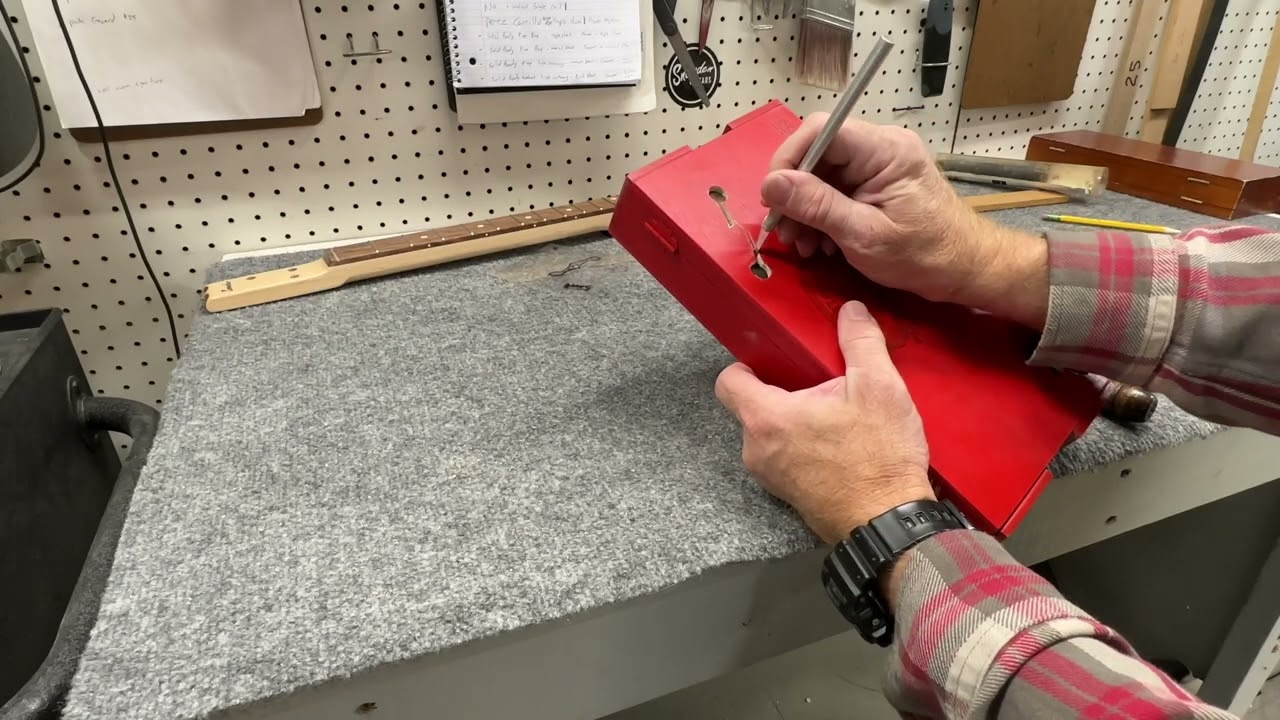 Making A Cigar Box Guitar Sound Hole F Style With Mike Snowden