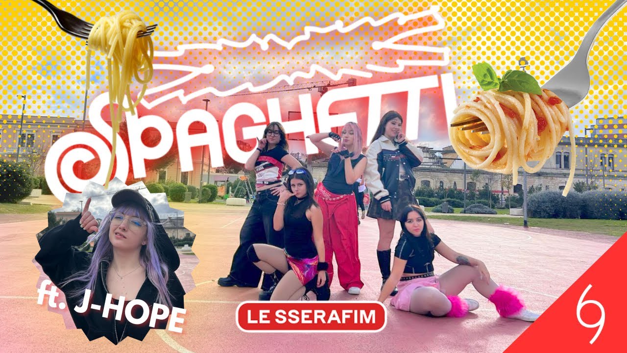 [KPOP IN PUBLIC | BARI, ITALY] LE SSERAFIM 'SPAGHETTI' ft. J-HOPE 360° ver. (Cover by Misul 미술 Crew)