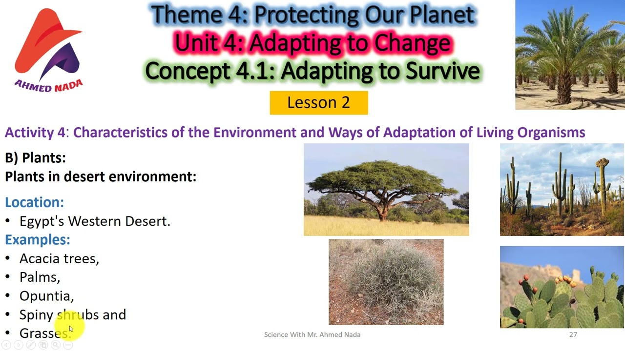 Adapting to Survive Science | Grade 6 | Theme 4 | Unit 4 | Concept 4.1| Lesson 2| Part 1