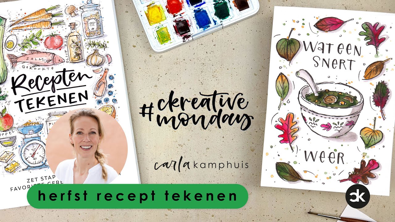 RECEPTEN TEKENEN - SNERT WEER - #ckreativemonday Live! Tutorial 13 november 2023