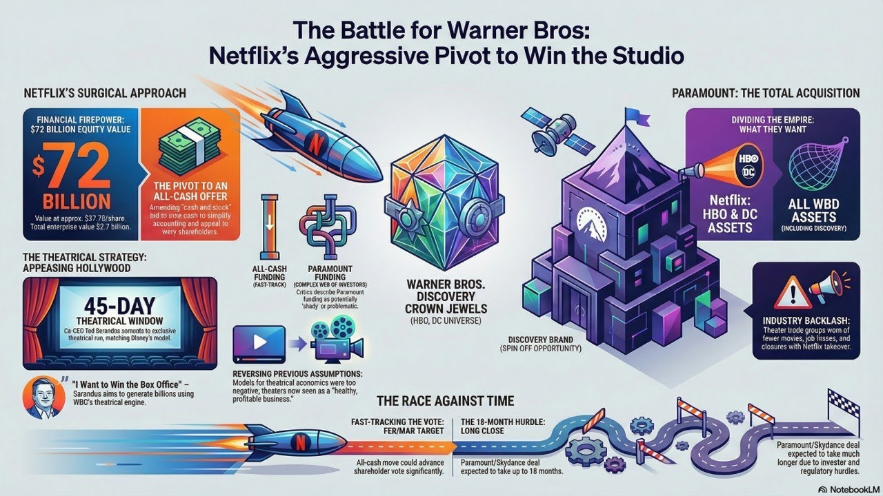 Netflix Bids All-Cash for Warner Bros. And Theatrical Domination
