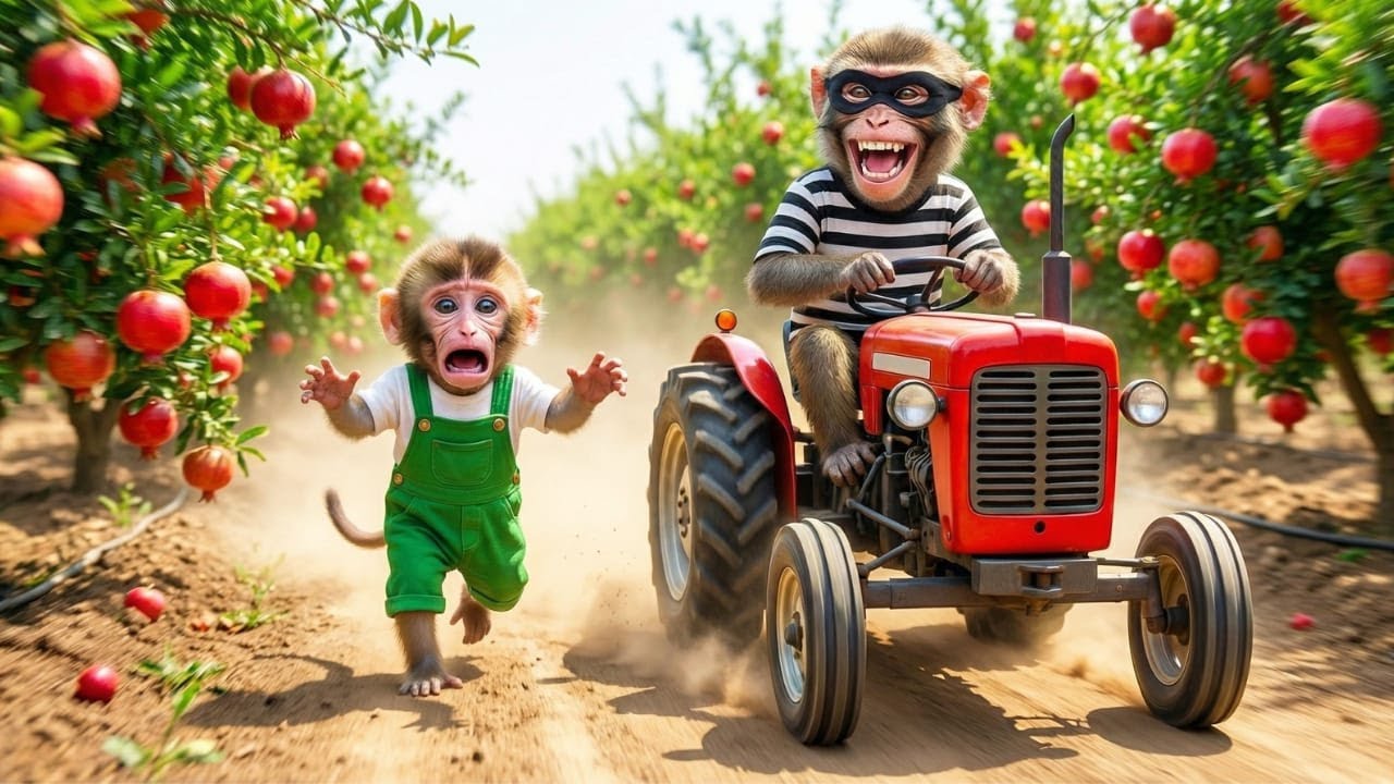 Monkey NaNa’s Pomegranate Harvest Turns INSANE 😱 — One Thief Sparks Total Farm Chaos! 🚨