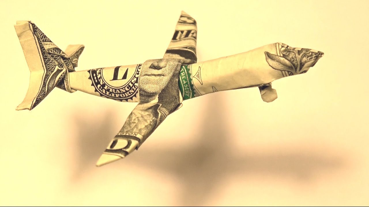 Origami Dollar Airplane - Airbus A330
