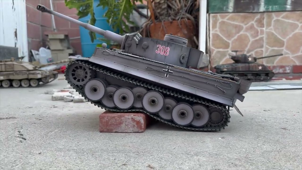 Taigen 1/16 RC Tiger Tank 1 Early Version - OBSTACLE TEST RUN