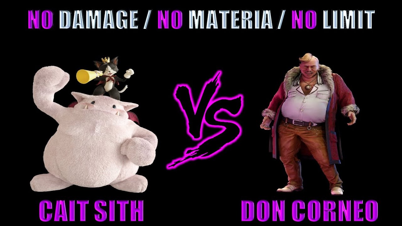 FFVII REBIRTH CAIT SITH VS ABZU NO LIMIT MATERIA NO DAMAGE