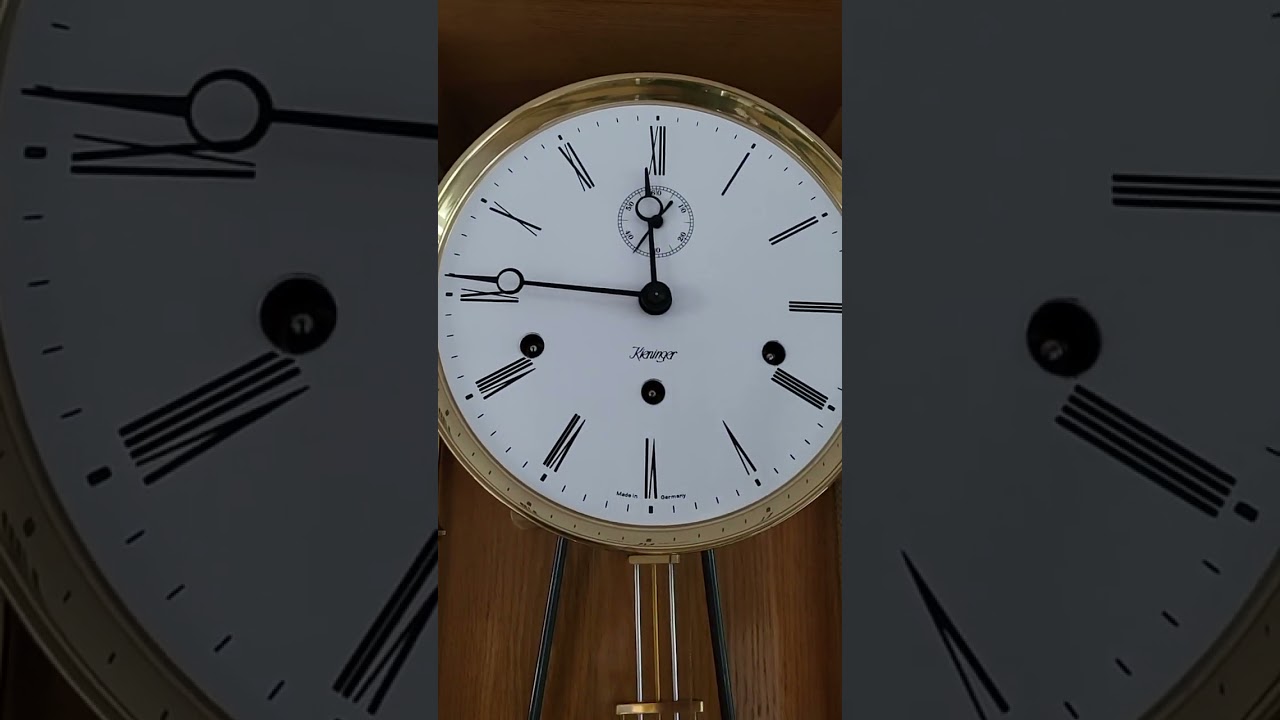 German Kieninger Westminster chime two weights wall clock