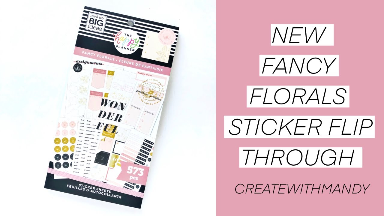 NEW Fancy Florals Sticker Flip Through // The Happy Planner