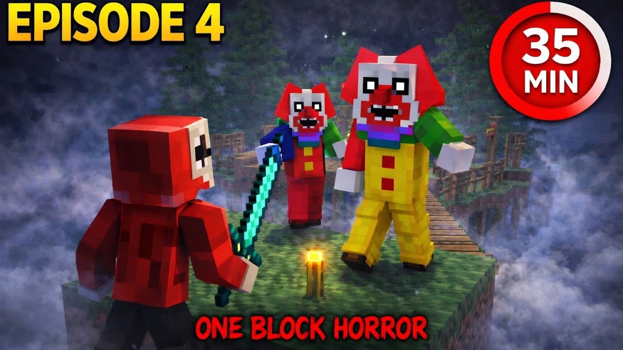 This Clown Island Is TERRIFYING 🤡👻 | One Block Horror #4