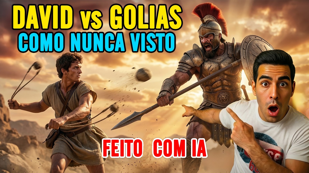 Recriei DAVI vs GOLIAS com IA e Automação… Parece REAL!