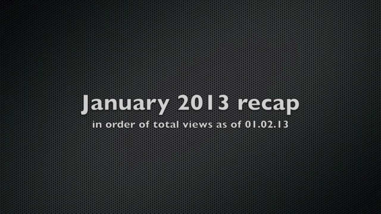 January 2013 - Patrick3331's recap of the month (new series)
