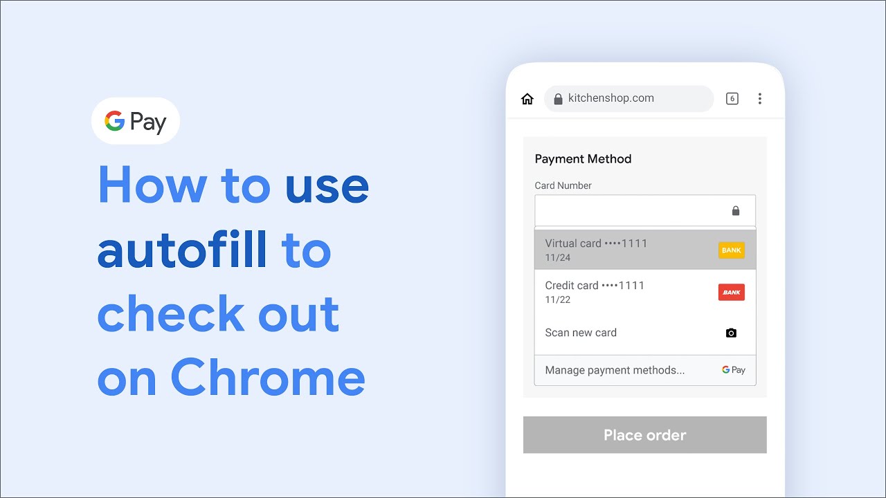 How to use autofill to check out on Chrome