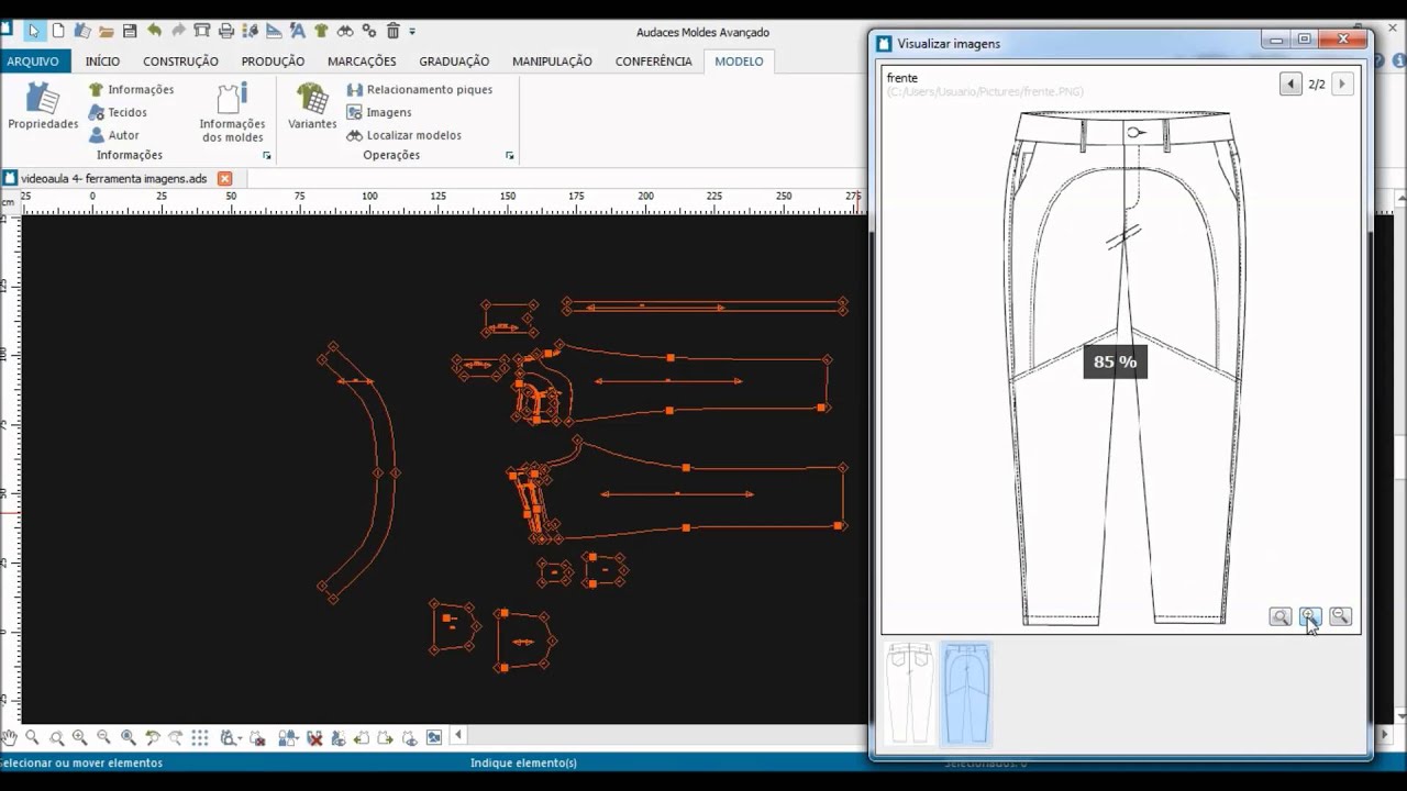 Audaces Moldes | Como usar a ferramenta Imagens