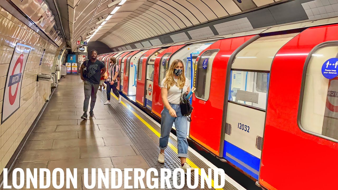 London Underground Victoria Line at Brixton Station - September 2021