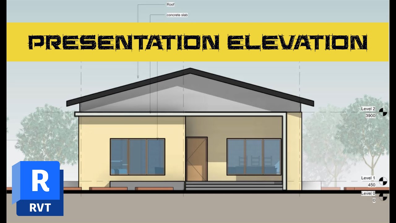 No photoshop needed, Presentation Elevations_ Revit 2023 Quick Beginner Tutorials