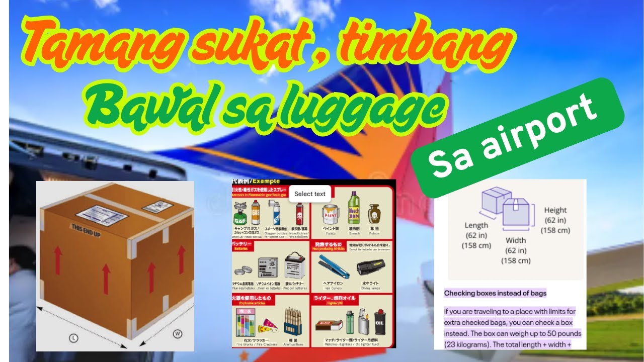 Ano ang Tamang sukat, timbang ng bagahi para sa checked luggage | Mga Bawal | Tonskie TV