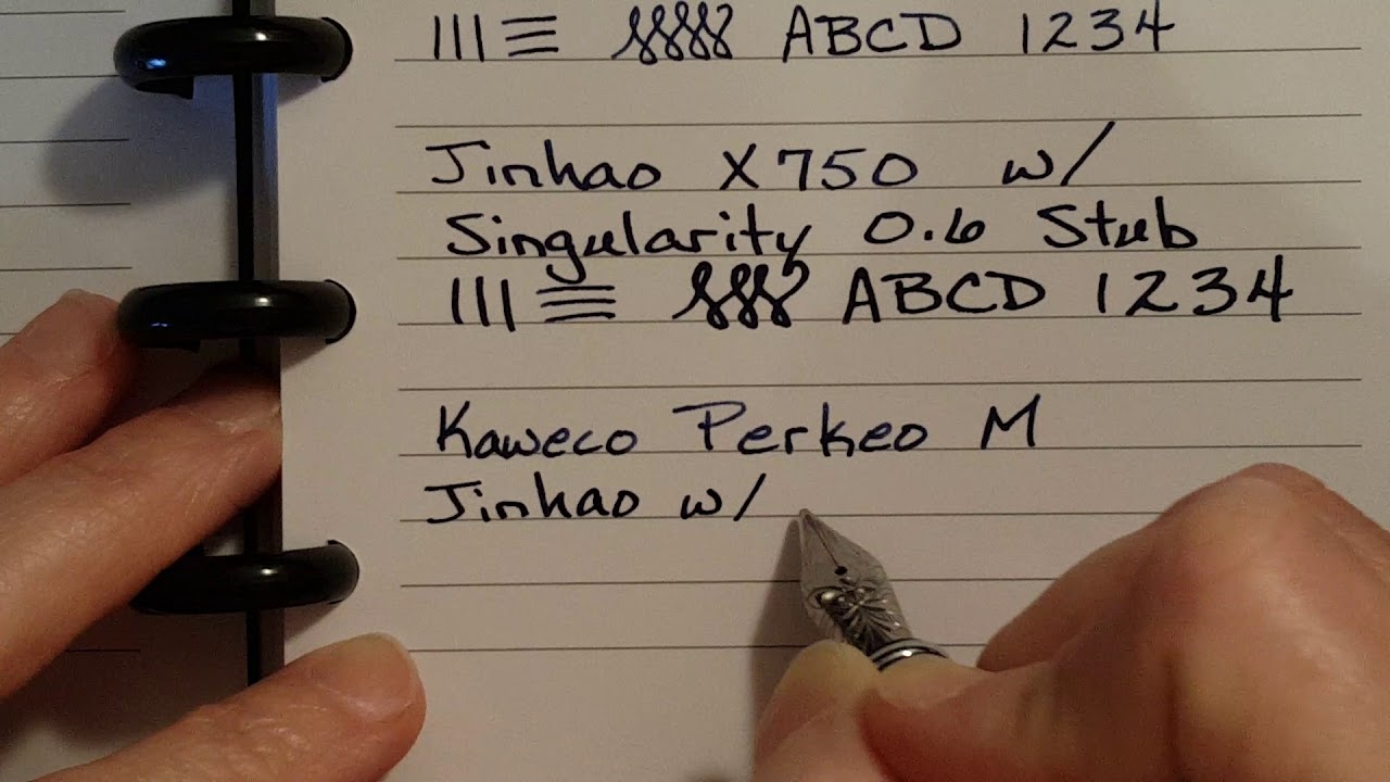 Nib Comparison: Medium, 0.6 and 1.0 Stub