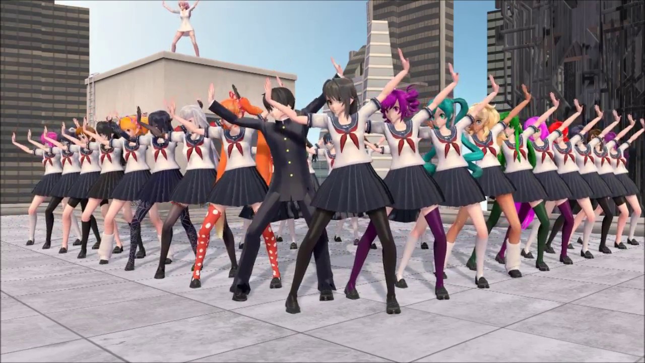 MMD Ninjari Bang Bang [models+motion] Yandere Simulator