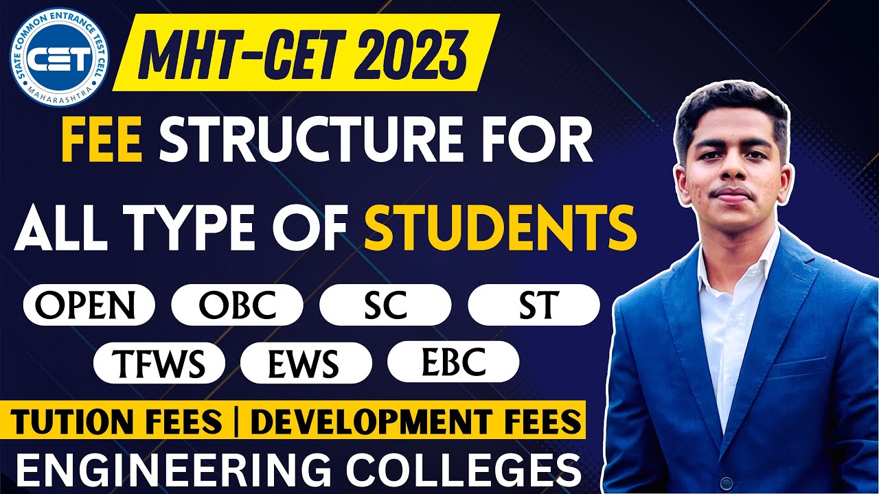 Fee Structure | All Engineering Colleges | Maharashtra | OPEN OBC SC NT TFWS EBC EWS | #mhtcet2023