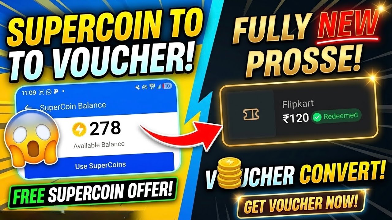 Convert Flipkart Supercoins to Vouchers | Free Supercoin Offer | How to Convert Supercoins to Vou...