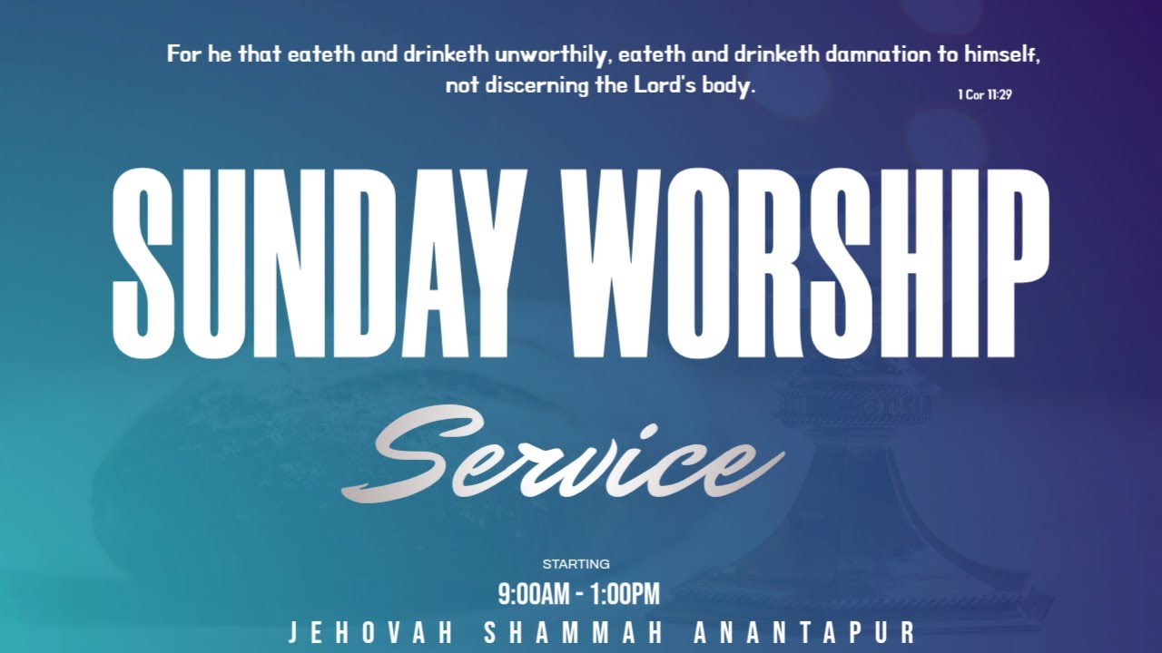 SUNDAY WORSHIP SERVICE  || 18-01-2026 || JEHOVAH SHAMMAH HOUSE OF WORSHIP ANANTAPUR