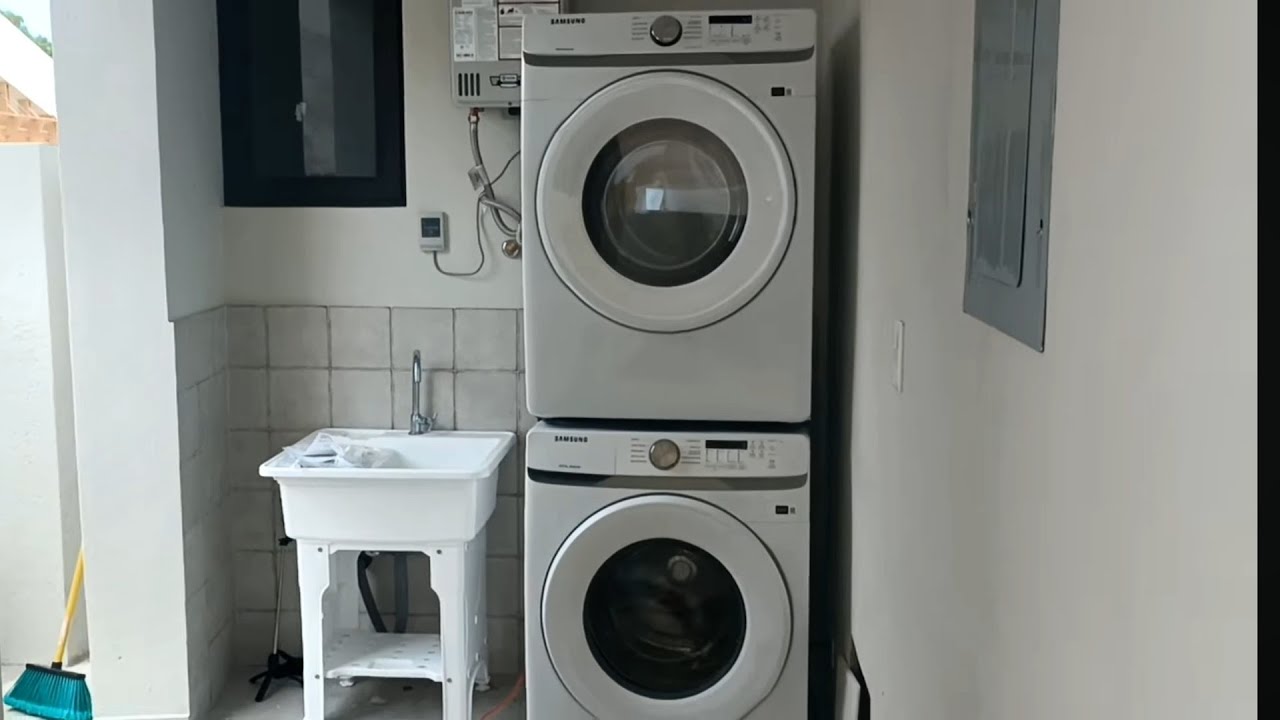 Cómo se instala lavadora y secadora Samsung a gas 