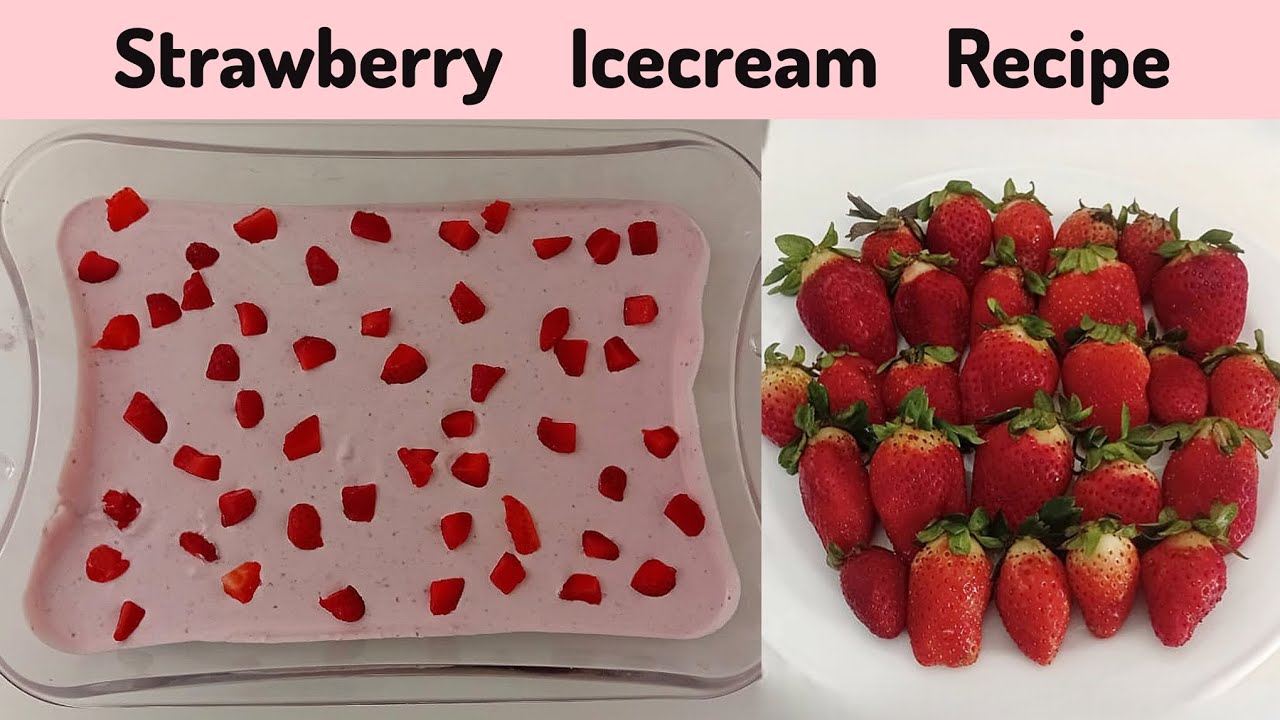 Strawberry Icecream recipe 🍧 | Icecream recipe | Strawberry dessert | Homemade Icecream #easy #food 