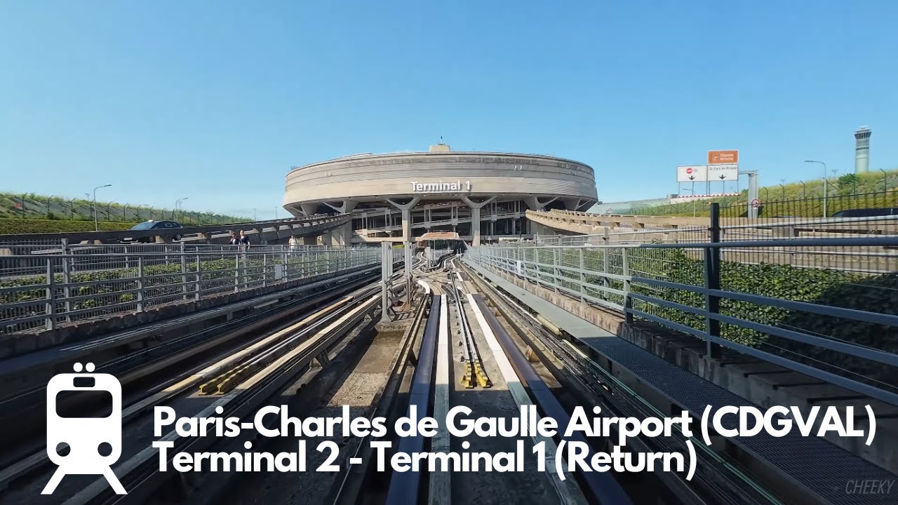 Paris Charles de Gaulle Airport (CDGVAL) Full Front Journey (Terminal 2 - Terminal 1 (Return))