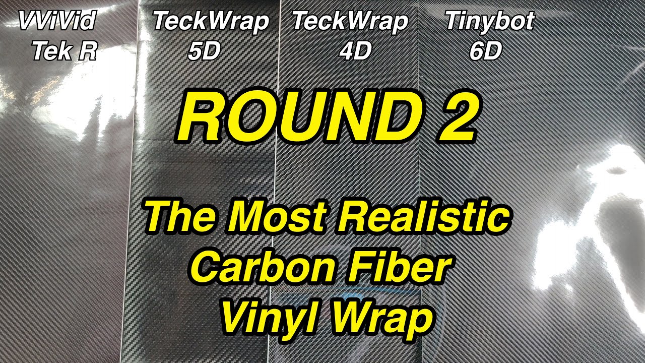 Carbon Fiber Vinyl Wrap Comparison | Tinybot vs TeckWrap vs VVivivd