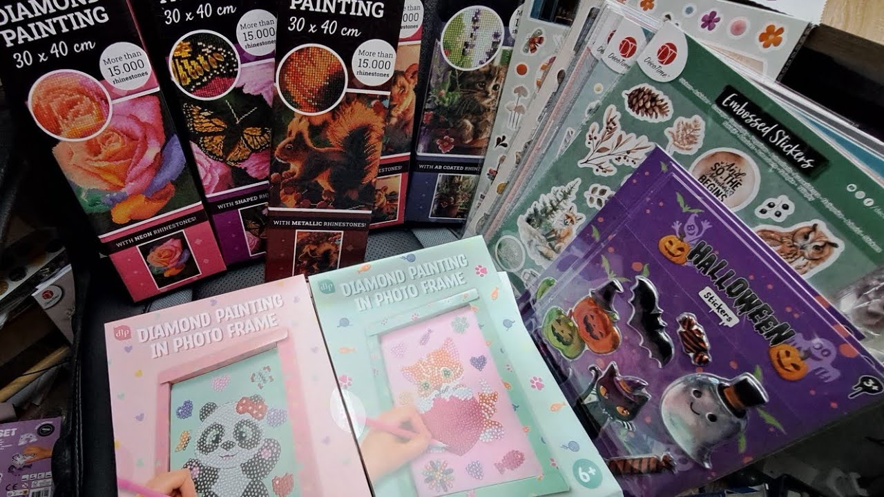 Action Haul mit Sticker und Diamond Painting