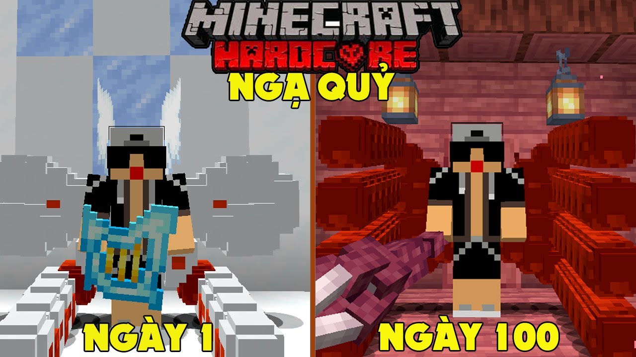 RAKYVN SINH TỒN 100 NGÀY TRONG MINECRAFT NGẠ QUỶ SIÊU KHÓ !